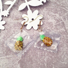 Load image into Gallery viewer, Fashion 1Pair Hot Korean Fun Candy Color earring Transparent  Heart Fashion Resign Rainbow Dangle Earrings women girls Jewelry
