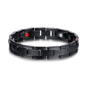 Vinterly Healing Bracelet Male Magnetic Germanium Stainless Steel Bracelets Men Hand Chain Hologram Bracelets for Men  Jewelry