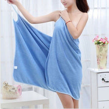 Load image into Gallery viewer, New Soft Wrap Bathrobe Microfiber Wearable Towel Dress Girls Women Womens Lady Fast Drying Beach Spa Magical For Good Life
