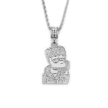 Load image into Gallery viewer, Hiphop Boy Zircon Pendant Necklace Hiphop Street Culture Titanium Stainless Steel Gold Chain Necklace Fashion Man Jewelry Gift
