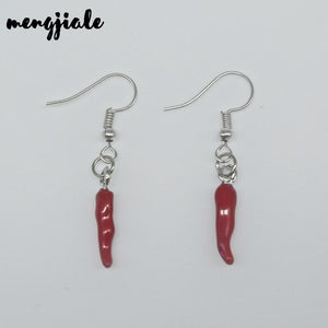 1Pair Fashion earrings  red chilli Earrings  Women drop Earrings drop shipping