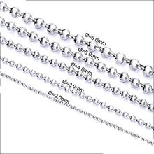 Load image into Gallery viewer, Aiovlo 2 3 4 5 6mm Stainless Steel Necklace O Link Necklace Chain Men Women Wholesale Accessories Chain for DIY Jewelry Making
