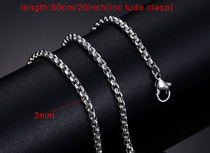 Vnox 20inch Chain Necklace for Women Men 316l Stainless Steel Jewelry Not Fade