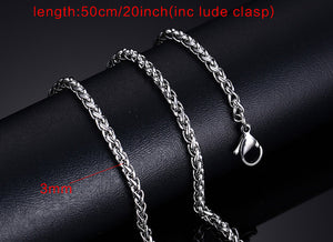 Vnox 20inch Chain Necklace for Women Men 316l Stainless Steel Jewelry Not Fade