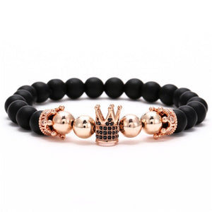 Bracelet Woman Men 8mm CZ Leopard Bracelet Set Charms Jewelry Hematite Stone Couple Lover Bracelets Bangles Pulseira Masculina