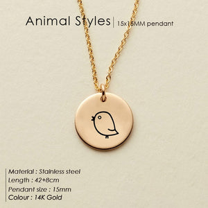 eManco Engrave Peace Dove Pendant Necklace for women Cute Animal Necklace women 316L Stainless Steel Necklace Jewelry