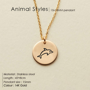 eManco Engrave Peace Dove Pendant Necklace for women Cute Animal Necklace women 316L Stainless Steel Necklace Jewelry