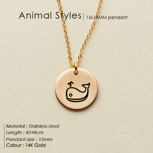 eManco Engrave Peace Dove Pendant Necklace for women Cute Animal Necklace women 316L Stainless Steel Necklace Jewelry