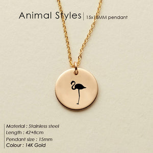 eManco Engrave Peace Dove Pendant Necklace for women Cute Animal Necklace women 316L Stainless Steel Necklace Jewelry