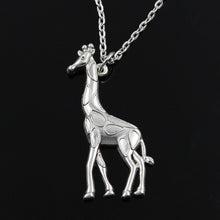 Load image into Gallery viewer, New Fashion Giraffe Deer Pendants Round Cross Chain Short Long Mens Womens Silver Color  Necklace Jewelry Gift
