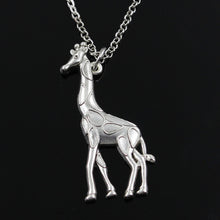 Load image into Gallery viewer, New Fashion Giraffe Deer Pendants Round Cross Chain Short Long Mens Womens Silver Color  Necklace Jewelry Gift
