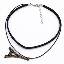 Load image into Gallery viewer, Hot Fashion Black Velvet Leather Retro Triangle Pendant Maxi Statement Multilayer Chokers Necklace Women 2019 Torques Jewelry
