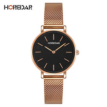 Load image into Gallery viewer, HOREDAR Women Watches Luxury Top Brand Stainless Steel Watch Women Elegant Silver Wristwatch Female Clock Fashion Gift
