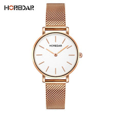 Load image into Gallery viewer, HOREDAR Women Watches Luxury Top Brand Stainless Steel Watch Women Elegant Silver Wristwatch Female Clock Fashion Gift
