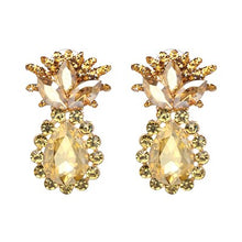 Load image into Gallery viewer, AOTEMAN Hot Sale 4 colors Crystal Earrings Women Flower Drop Earrings Wholesale Statement Jwewlry For Party
