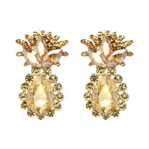 AOTEMAN Hot Sale 4 colors Crystal Earrings Women Flower Drop Earrings Wholesale Statement Jwewlry For Party