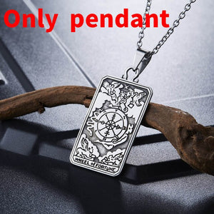 Beier 316L stainless steel Men vintage Tarot Card pendant necklaces trendy chain fashion necklace men jewelry  LP219