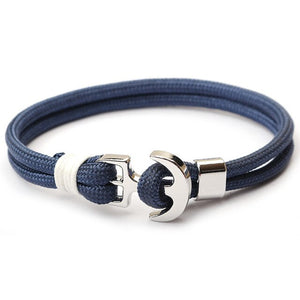 BOYULIGE New Men Bracelet 2018 Couple Anchor Bracelets For Women Sport Hooks Navy Style Multilayer Rope Sailor Gift Hope Femme