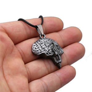 Game Necklace The Evil Within II Necklace Mini Break Brain Metal Pendat Black Rope Chain Necklaces Women Men Charm Colar HC12592