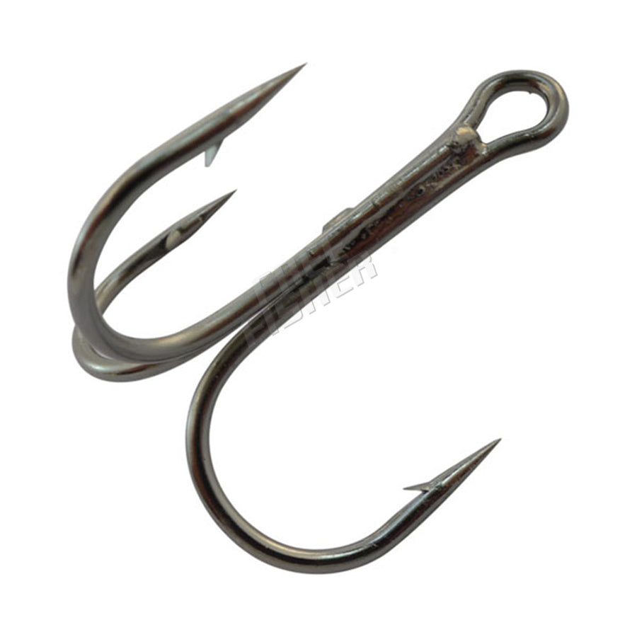 100pcs/lot Fishing Treble Hooks Set High Carbon Steel Anchor Hooks Black Sharpened Mix size Fishhooks Fishing Equipment Pesca